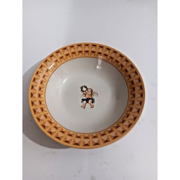 Fritz and Floyd 1995 Cherubs Omnibus Stonewear Bowl Made In Indonesia EUC - Picture 1 of 5